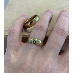 Ringe aus 14 Karat Weißgold - mit Jungfrau-Sternbild in Diamanten